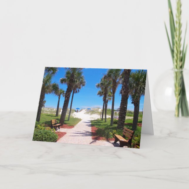 Carte À la plage vierge (Devant)