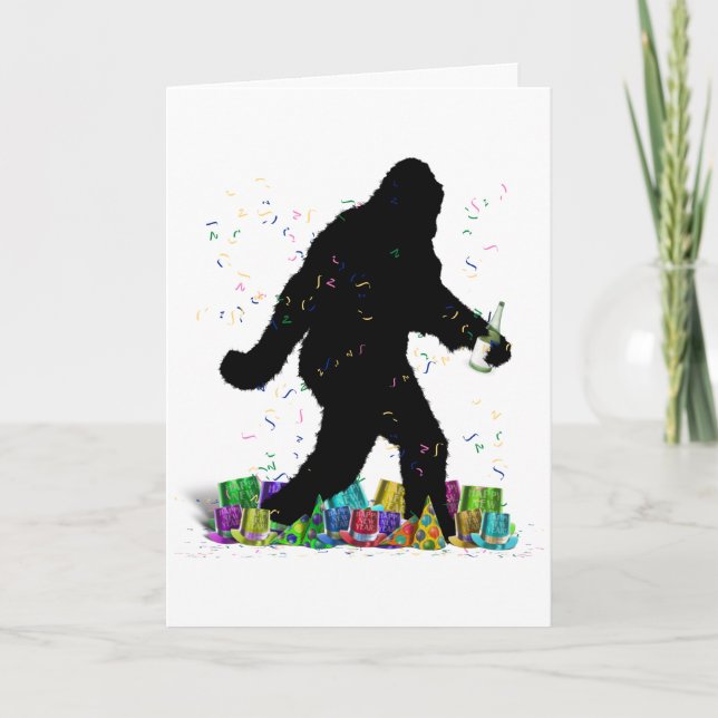 Carte À la recherche de Squatch pour le Nouvel An (Devant)