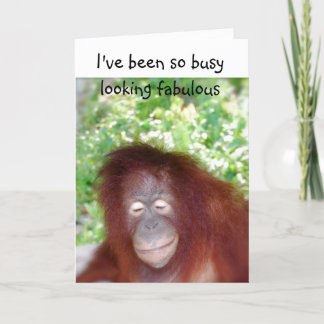 Carte À la recherche fabuleux Humour d'anniversaire tard