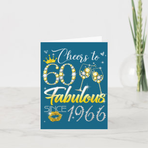Carte À la santé de 60 ans fabuleux depuis 1966 60e anni