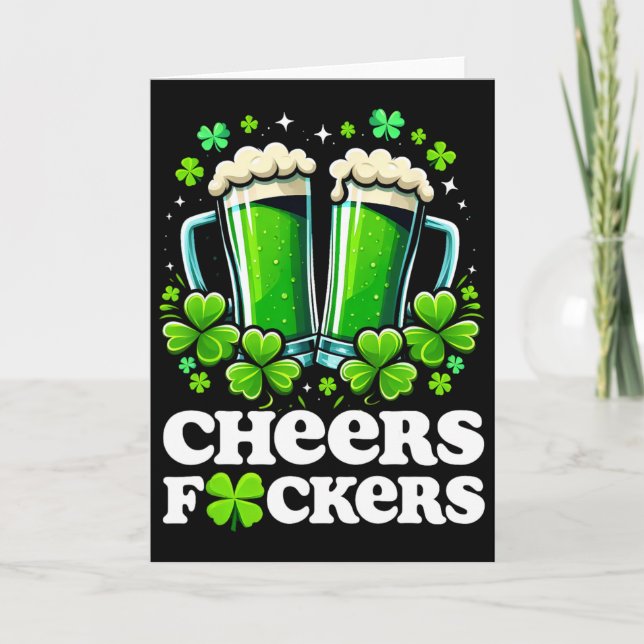 Carte À la vôtre Saint Patrick journée drôle hommes bièr (Devant)
