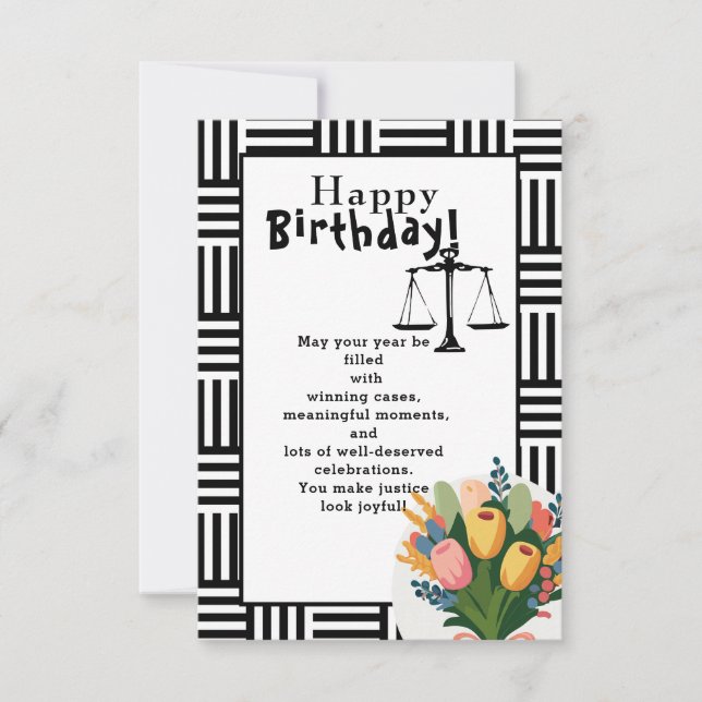 Carte À l'anniversaire d'un beau avocat (Devant)