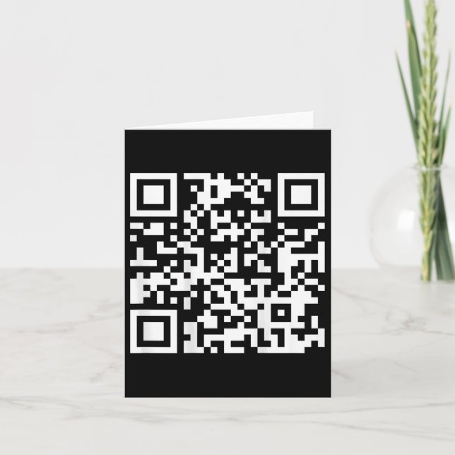 Carte (à l'arrière) Drôle Qr Fck Off Code Dire Citation  (Devant)