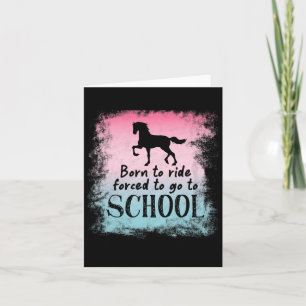 Carte À L'École Pour L'Équitation