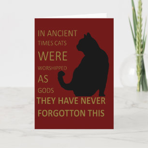Carte À l'époque antique, les chats étaient adorés comme