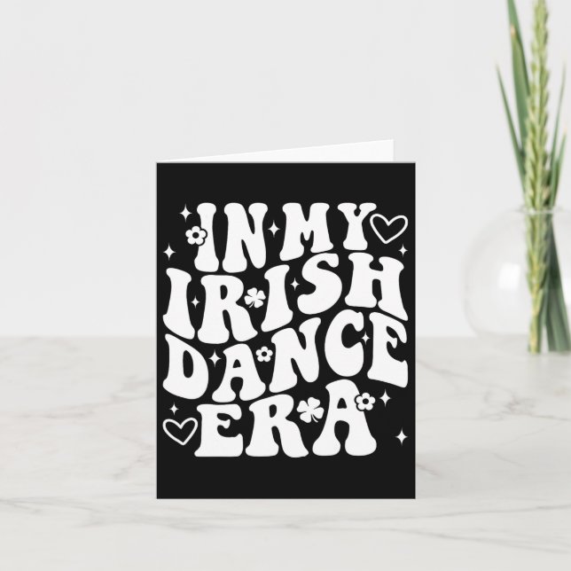 Carte À l'ère de ma danse irlandaise Groovy Shamrock Dan (Devant)