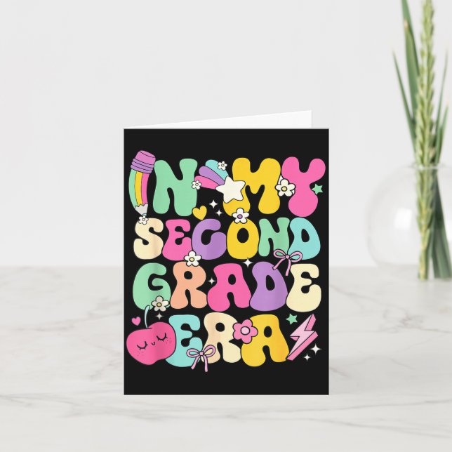 Carte À l'ère de ma deuxième année d'école Enseignantes  (Devant)