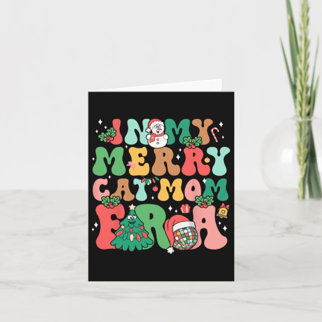 Carte À l'ère de ma joyeuse maman de chat Mignonne maman (Devant)
