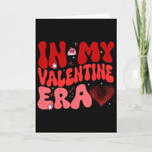Carte À l'ère de ma Saint-Valentin Rétro Groovy Femme de