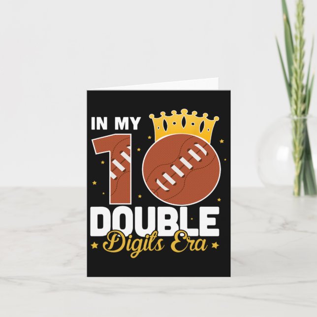 Carte À l'ère de mes 10 chiffres doubles Football 10e an (Devant)