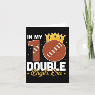 Carte À l'ère de mes 10 chiffres doubles Football 10e an