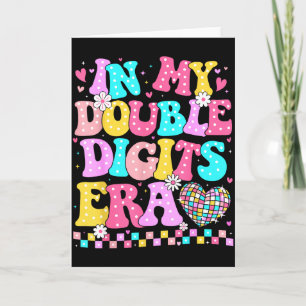 Carte À l'ère de mes doubles chiffres Rétro 10 ans 10e a