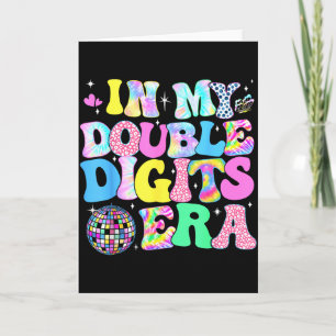 Carte À l'ère de mes doubles chiffres Rétro 10 ans 10e a