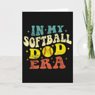 Carte À l'ère de mon père au softball, drôle de père au