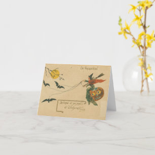 Carte À l'Halloween Méfiez-vous de la Sorcellerie Vintag