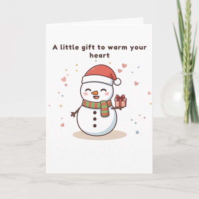 Carte A Little Gift to Warm Your Heart Cute Card (Devant)