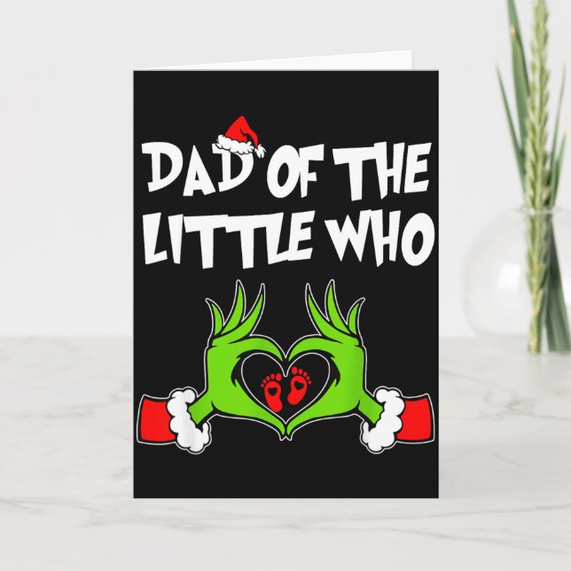 Carte A Little Who Is Due Christmas Pregnancy Announceme (Devant)