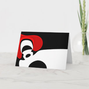 Carte À M. Redd : Abstrait noir, blanc et rouge