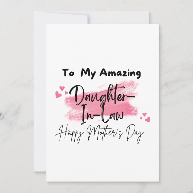 Carte À ma belle-fille Extraordinaire Joyeuse Fête des m (Devant)