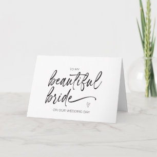 Carte À ma belle mariée Mariage cadeau de Groom