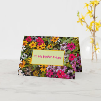 Carte À ma belle-mère / floral / Chanceux moi