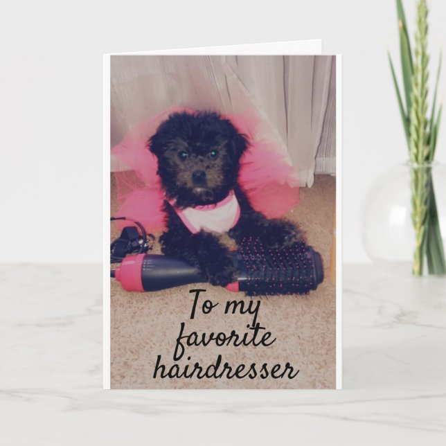 CARTE **À MA "COIFFURE FAVORITE" À VOTRE ANNIVERSAIRE (Devant)