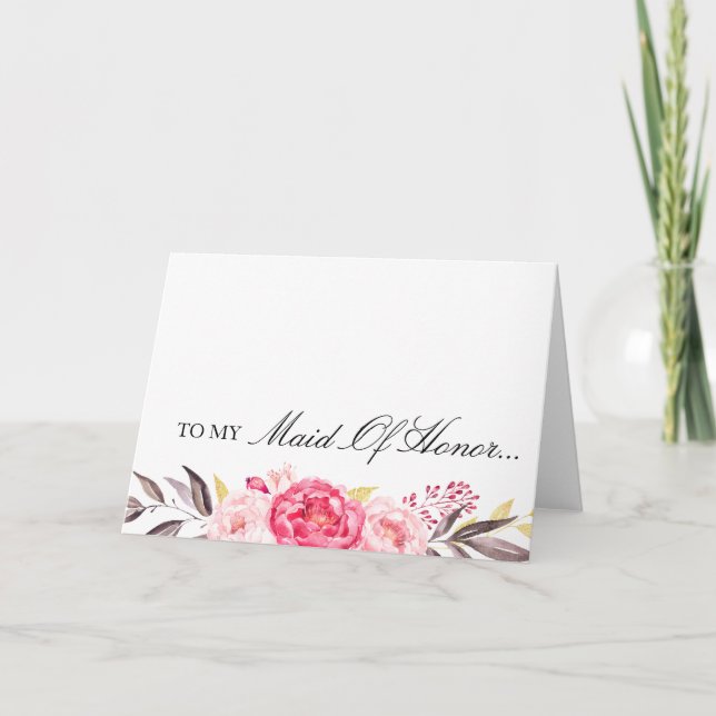 Carte À ma demoiselle d'honneur, Merci, Cortège de maria (Devant)