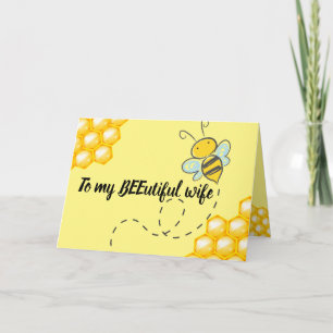 Carte À ma femme CUSTOM abeille et l'anniversaire de la 
