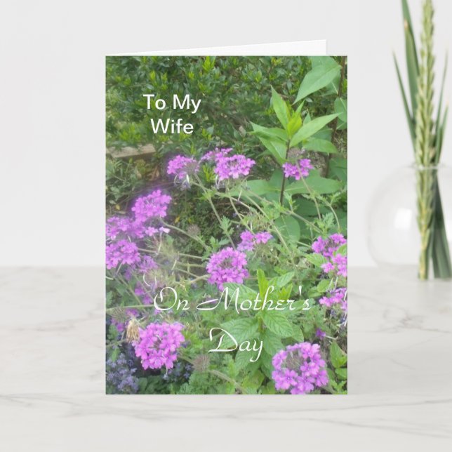 Carte À ma femme pour la fête des mères (Devant)