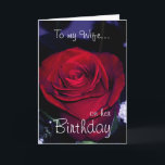 Carte À ma femme sur son anniversaire Rose rouge romanti<br><div class="desc">Magnifique gros plan d'une rose rouge pour votre femme pour son anniversaire, avec une belle rose rouge profonde incarnant l'amour! Le verset intérieur peut être customisé, ainsi que l'avant... Je l'ai rendu très romantique... mais dites ce que vous voulez à l'intérieur... vous pouvez être créatif et ajouter quelque chose de...</div>