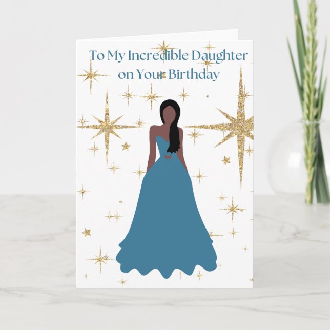 Carte "À ma fille incroyable à l'anniversaire" (Devant)