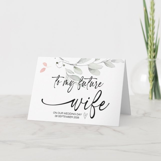 Carte À ma future épouse de Groom le jour de notre maria (Devant)