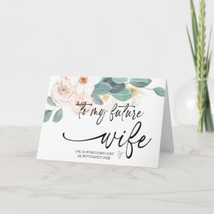 Carte À ma future épouse de Groom le jour de notre maria