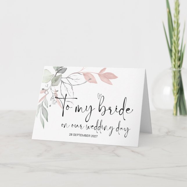 Carte À Ma Mariée De Groom Se Marier Notre Mariage (Devant)