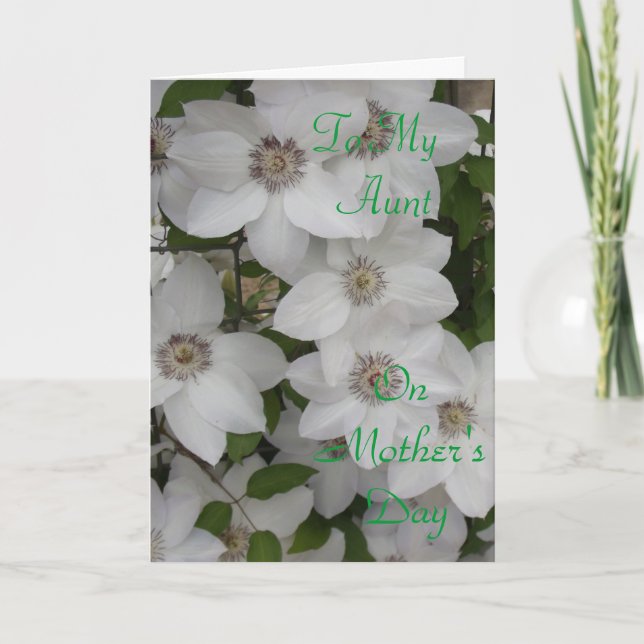 Carte À ma tante pour la fête des mères (Devant)