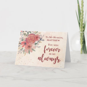 Carte À Mari Nom personnalisé Mariage Anniversaire pour