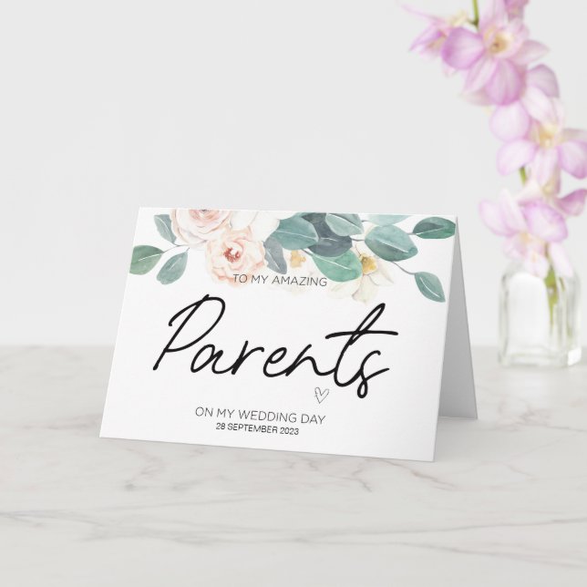 Carte À Mes Parents Mariage Merci Pour Mariées Maman Pap (Orchidée)