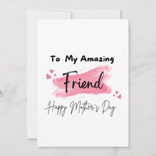 Carte À mon ami Extraordinaire Bonne Fête des mères (Devant)