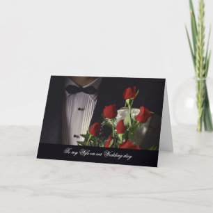 Carte À mon épouse ou mari notre jour du mariage