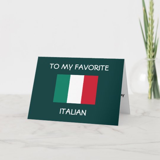 Carte A Mon Joyeux Anniversaire Italien Prefere Zazzle Fr