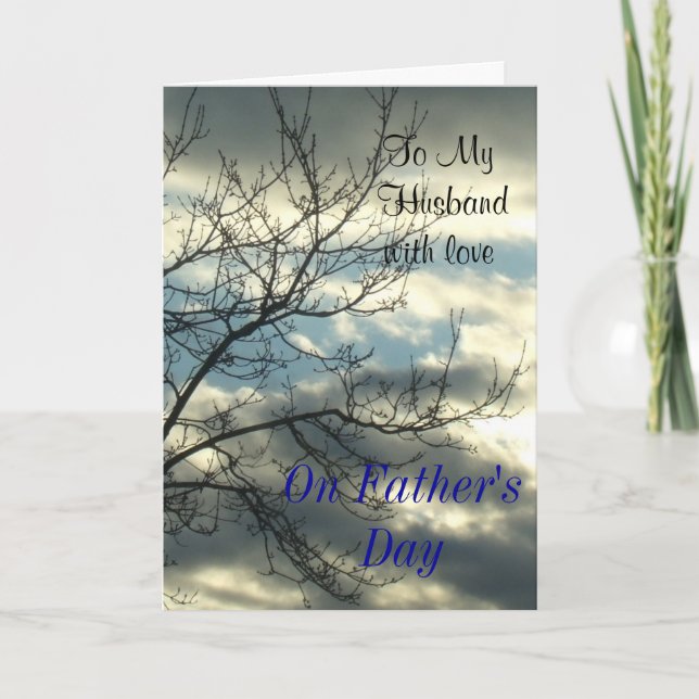 Carte À mon mari avec amour sur la Fête des pères (Devant)