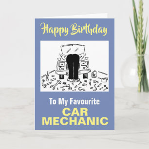 Carte À mon mécanicien automobile préféré - Joyeux Anniv