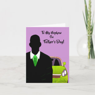 Carte À mon neveu pour la fête des pères afro-américain
