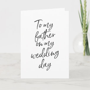 Carte À mon père sur mon mariage   Élégant Lettré À La M