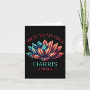 Carte À Mon Visage Kamala Harris 2024 American Lotus