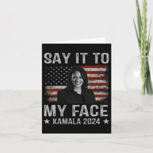 Carte À Mon Visage Kamala Harris Pour Président 2024 1