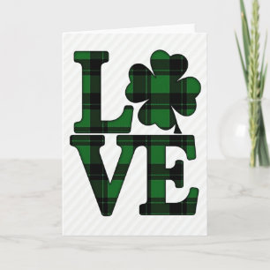 Carte à motif à carreaux Lucky Love