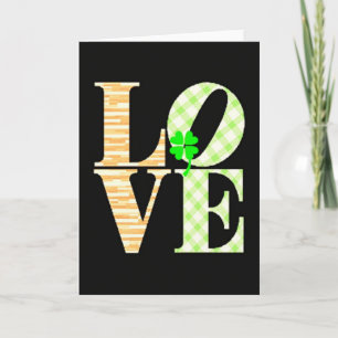 Carte à motif d'amour rayé