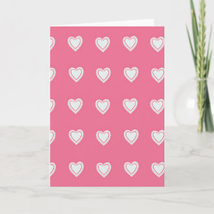 Carte à motif de cœur d'amour simple