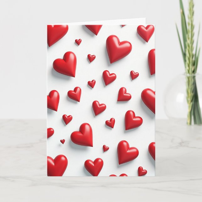 Carte à motif de cœur de la Saint-Valentin (Devant)